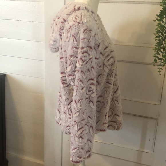 NWT Knapp Studio Fleece Fuzzy Soft Pull Over Hoodie Womens Pink Size PL - Picture 8 of 12